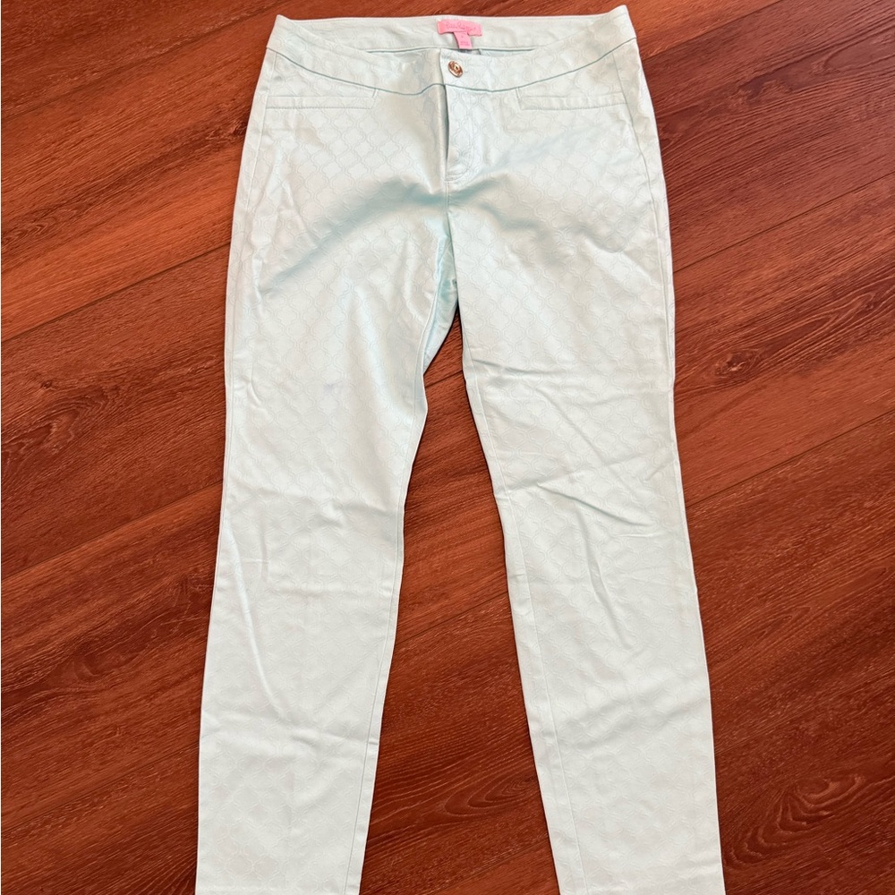 Lilly Pulitzer Aqua Textured Pants
